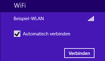 Windows 8 WLAN automatisch verbinden