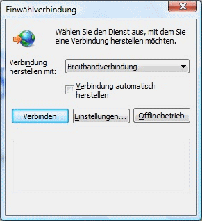 Windows Vista Einwählverbindung 1
