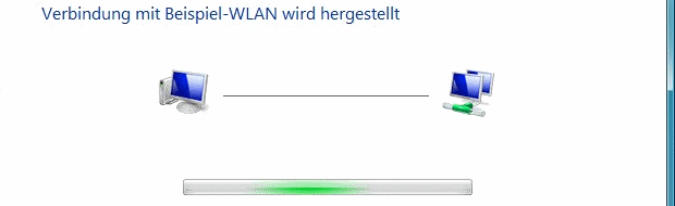 Windows Vista WLAN Verbindung wird hergestellt