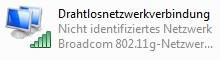 Windows Vista WLAN nicht identifiziertes Netzwerk