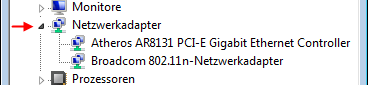 Windows 7 Geräte-Manager Netzwerkadapter