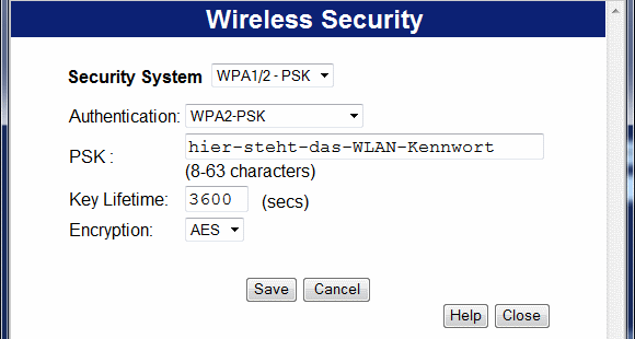 WLAN-Router LevelOne WBR-3408 WLAN-Verschlüsselung und WLAN-Kennwort ändern