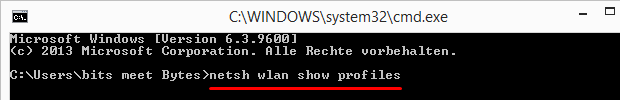 Windows 8.1 bekannte WLAN-Verbindungen anzeigen