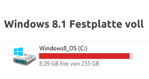 Windows 8.1 Festplatte voll