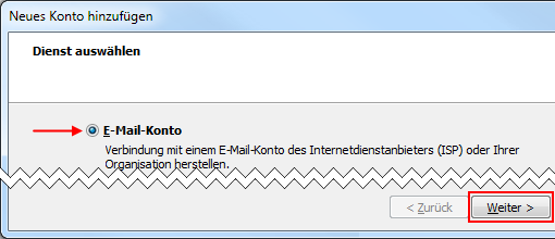 Outlook 2010 extra Dialog bei mehreren E-Mail-Konten