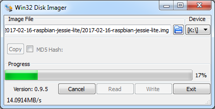 Raspbian mit Win32 Disk Imager auf SD-Karte schreiben