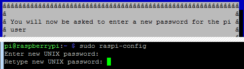 Raspbian Passwort mit raspi-config ändern